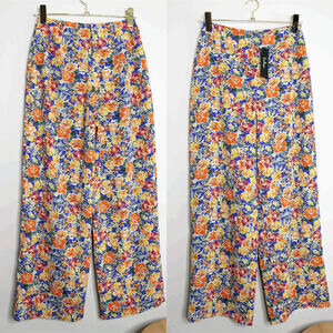 NWT Lulus Colorful Floral High Waist Wide Leg Pants - Small